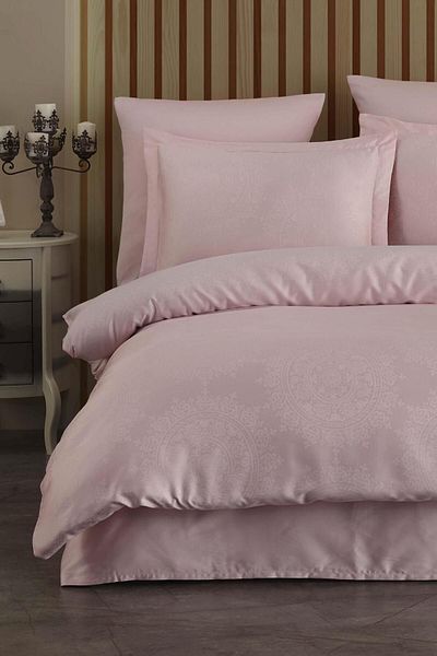 VAROL Set cuvertură de pilota Liyosel Jacquard dublu - Nothingham Powder