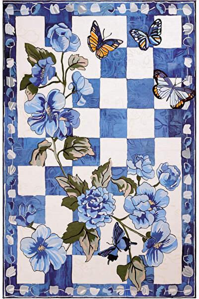 Cool Halı Carnival Renkli Mutfak Halısı Çiçek Figürlü Mac Kenzie Dama Desenli...