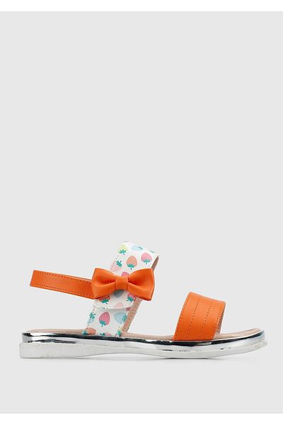 Kiddo Orange Flat Sandals for Girls