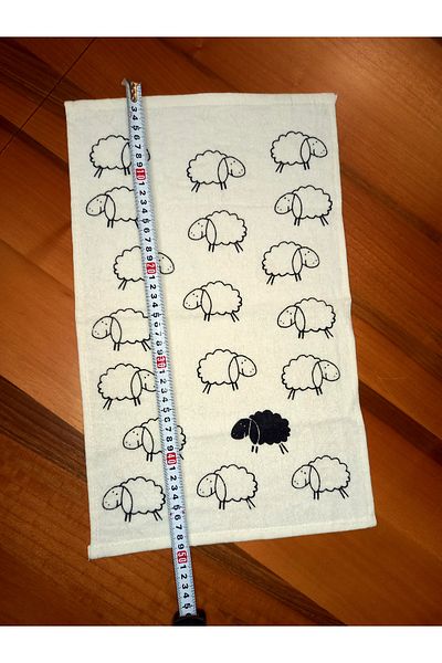 yörük tuhafiye 30X50Cm. Official Printed Cream Kitchen Towel Set with Pattern and Including Tea Towel 3