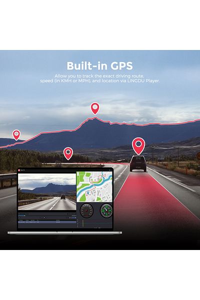 ROCKCAMEL LD02 4K+2K UHD Driving Recorder, Includes 64GB TF Card, Built-In WiFi