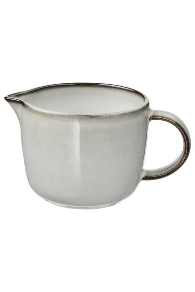 IKEA GLADELIG Milk/Cream Jug by IKEA Grey Stoneware, 0.4L, 8cm Height Microwave & Dishwasher Safe