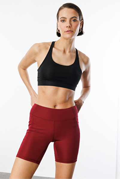 GENIUS STORE Pantaloni scurți pentru motocicliști cu talie înaltă, cu buzunare duble, colanți scurți de fitness SHORT-LEGGINGS