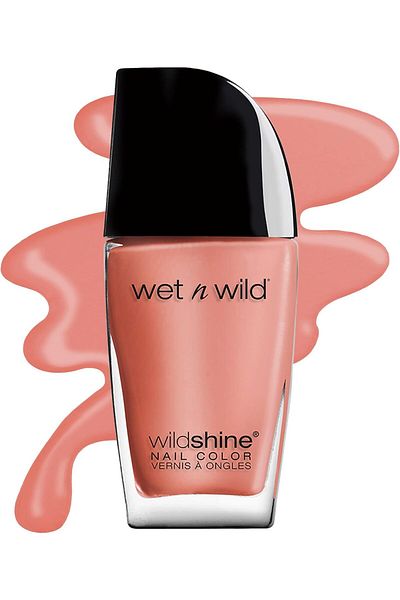 WET N WİLD wet n wild Wild Shine Nail Polish, Peach Pink She Sells, Nail Color