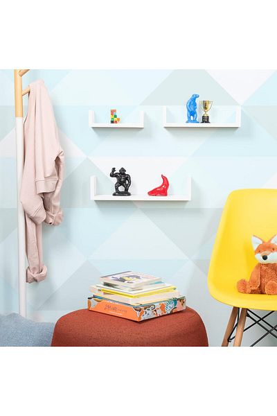 COOYA Storage rack, easy to assemble floating wall mounted shelf, suitable for bedrooms and living rooms