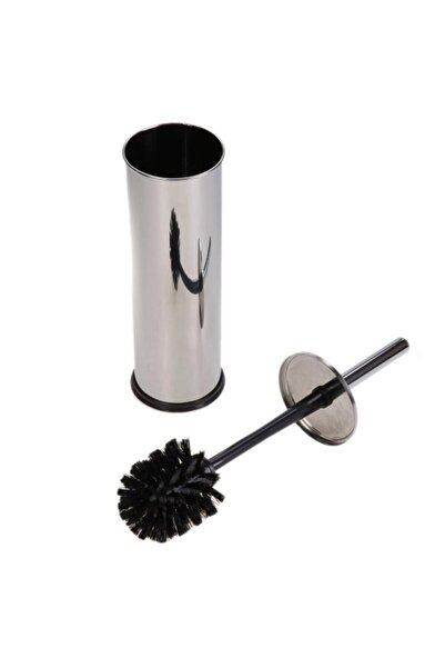 Zethome Ανοξείδωτος κάδος απορριμμάτων χωρίς καπάκι, Chrome 5 Lt και Σετ βούρτσας τουαλέτας