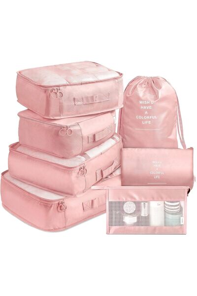 VAGREEZ Packing Cubes 7 Pcs Travel Luggage Packing Organizers Set with Toilet...