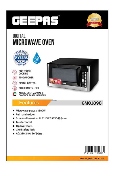 Geepas 40 L Digital Microwave Oven- GMO1898
