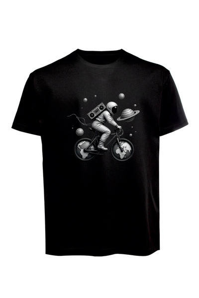 Baran Işık Μπλουζάκι με στάμπα από βαμβακερό μονόχρωμο μπλουζάκι