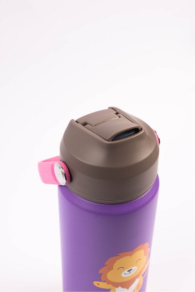 Cocobee Insulated Stainless Steel Water Bottle, Leakproof,odour Free, Soft Handle Grip, 500ml,3 Years Purple