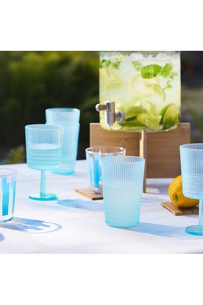 IKEA KALLSINNIG Blue Plastic Juice Glass 32 cl | Durable Acrylic by IKEA
