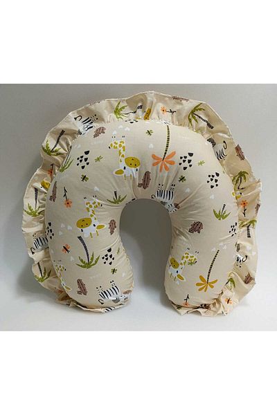 JULYA KİDS Frilly Breastfeeding Pillow and Support Cushion 100% Cotton Fabric