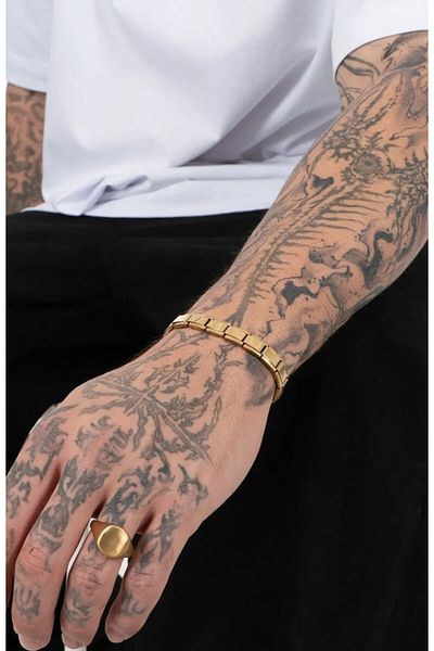 Takı Dükkanı Italian 18-21cm Size Optional Charm Steel Bracelet Scb38