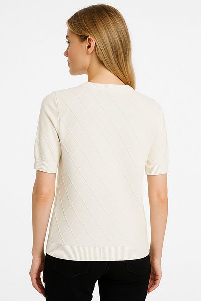 fujya Bluză Tricot Viscon - Albă