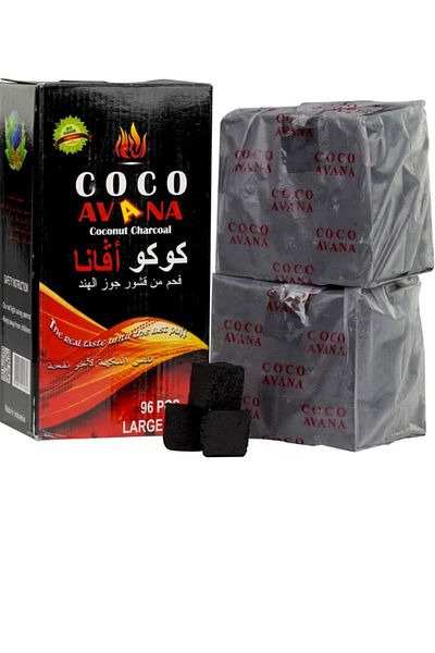 X TURBO فحم جوز الهند من X TORBO COCO AVANA للشيشة، 96 قطعة