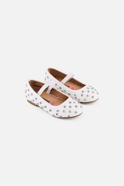 Steve Madden Toddlers Girl Tvinetar Slip On Shoes, White