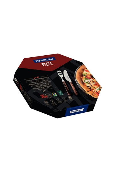 TRAMONTINA 8-piece cutlery set, knives and forks, for Pizza Tramontina brown 29899174