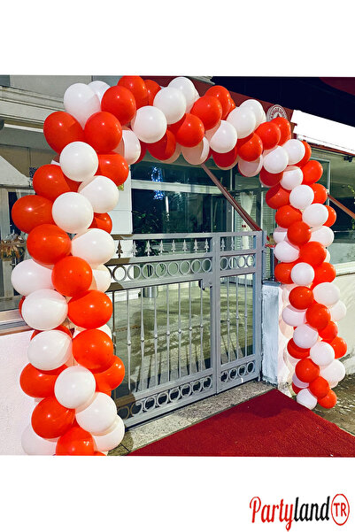 PartylandTR Kırmızı Beyaz Resmi Kutlama Açılış için 75 Balon balon Zinciri Ve...