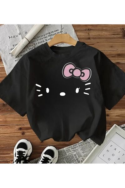 Touz Moda Μπλουζάκι με στάμπα Kitty Face Oversize