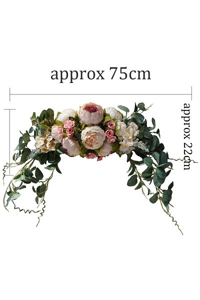 Choice Champagne Artificial Wreath Threshold Flower Peony Rose Diy Wedding Party Flower Wall Arrangement Ho