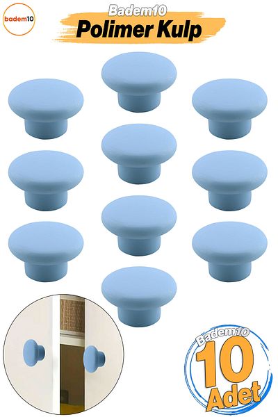 Badem10 Buton de mâner din plută albastră boemă 10 buc. sertar mobilier de bucătărie dulap dulap mâner mâner din plastic