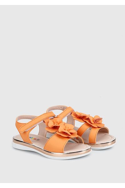 Kiddo Orange Flat Sandals for Girls