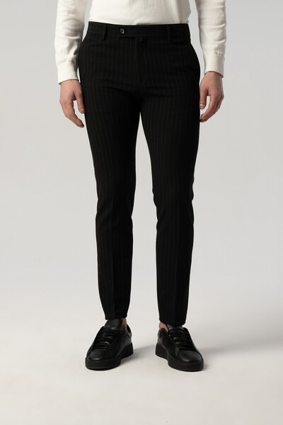 Score Michail İtalyan Kesim Çizgili Kumaş Pantolon 1000-01
