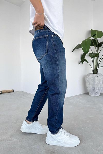 HAFKAGİYİM Pantaloni obișnuiți de bază albastru texturat