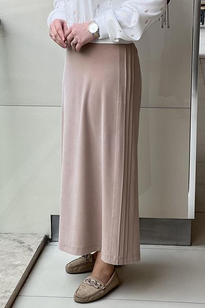 sentez giyim Synthesis Side Ribbed Skirt