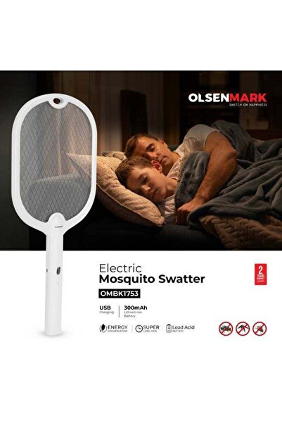 Generic مضرب البعوض الكهربائي من أولسنمارك، قابل لإعادة الشحن، بطارية طويلة العمر وعالية الطاقة، شحن 4-5