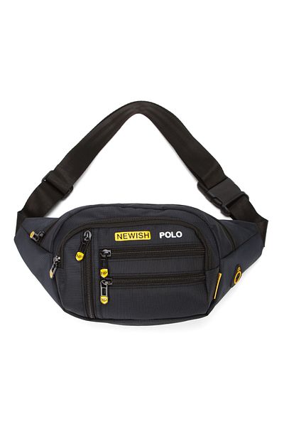 Newish Polo Unisex Impertex Fabric Waterproof Shoulder and Waist Bag with Headphone Outlet and Cross Strap