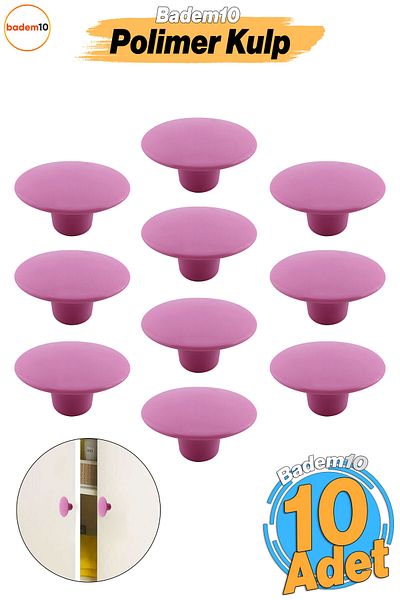 Badem10 Buton de mâner din plută lată roz boem 10 buc. Mobilier dulap sertar dulap bucătărie mâner mâner din plastic