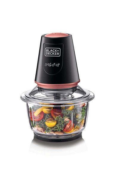 Black&Decker مفرمة عمودية مع وعاء زجاجي - 400 واط - 1.2 كجم - 400 واط - GC430-B5 - متعدد الألوان