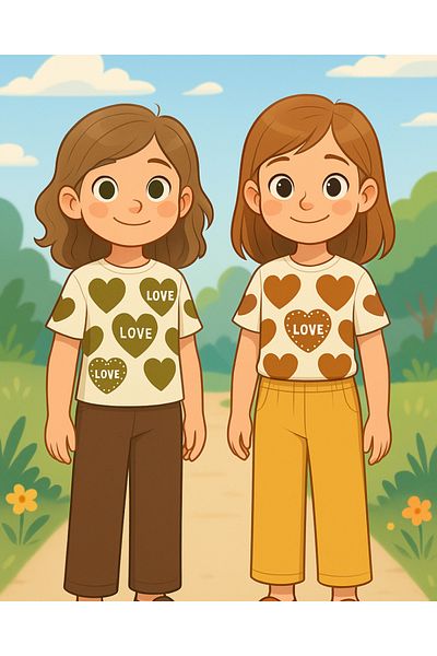 mislina kids Combinație de pantaloni și tricou Loving pentru fete