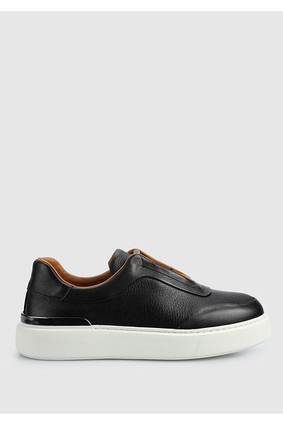 Provoq Black Leather Men's Shoes