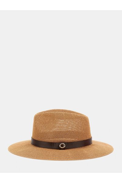 Guess Fedora Hat Women's Brown Hat Aw5287Nyl01-Nat