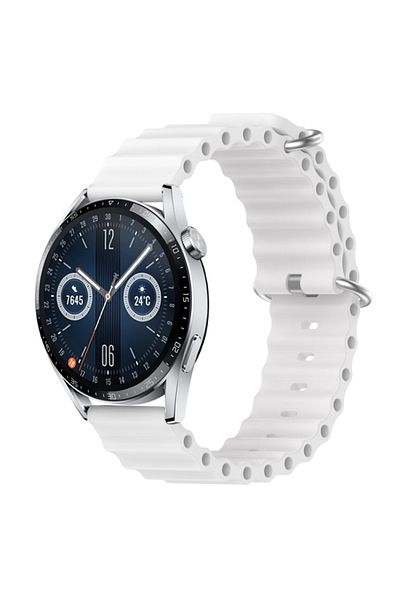 Generic Ocean Band Compatible with Samsung Gear S3 Frontier/Classic, 22mm Adjustable Soft Silicone Sport Loo