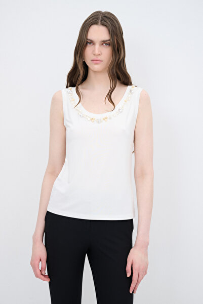 Love My Body Yakası İncili Atlet