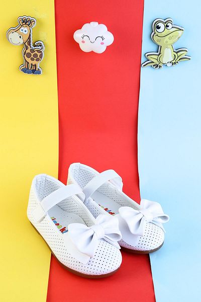 Moda Lime Rochie de seară de nuntă cu fundă ortopedică pentru fete, cu o singură bandă, cu velcro, pantofi de balerină de vară de zi cu zi