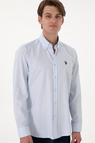 U.S. Polo Assn. U.s. Polo Assn. %100 Pamuk Uzun Kol Slim Fit Gömlek 2083199