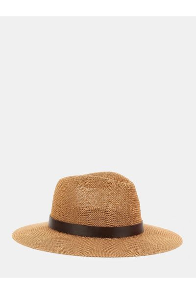 Guess Fedora Hat Women's Brown Hat Aw5287Nyl01-Nat
