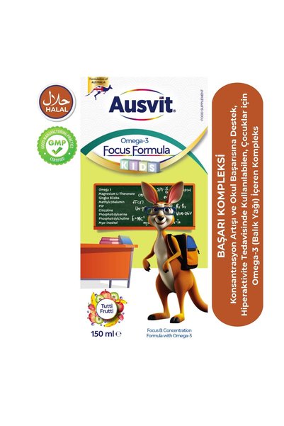 Ausvit Kids Omega 3 and Focus Formula Syrup 150ml