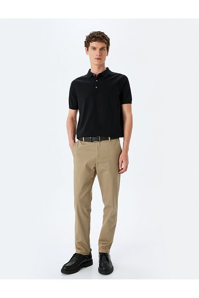 Koton New Season Short Sleeve Cotton Polo Neck Knitwear T-Shirt