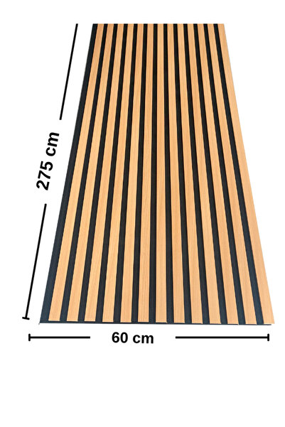 DECOALA Mdf Ahşap Akustik Duvar Paneli 60x275 Cm - Kayın
