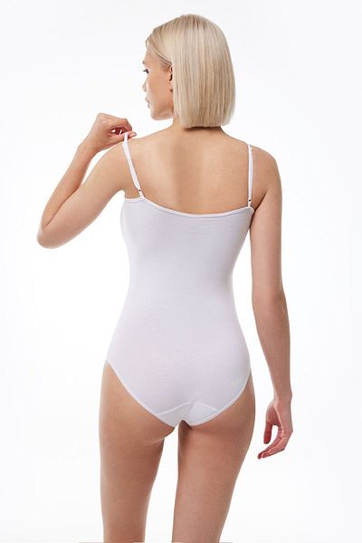 Malabadi Women's Ecru Adjustable Rope Strap Modal Snap Body 134