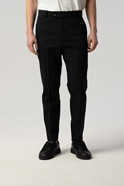 Score Michail İtalyan Kesim Kumaş Siyah Pantolon 2373-01