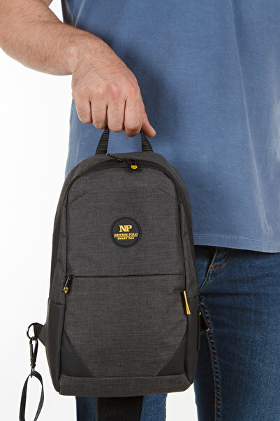 Newish Чоловіча сумка з двома ручками, перехресними ременями через плече та відділенням для планшета