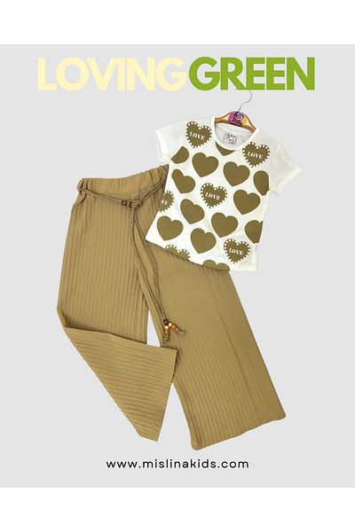 mislina kids Combinație de pantaloni și tricou Loving pentru fete