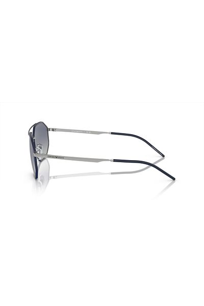 Emporio Armani Man Irregular Sunglasses- Ea 2147 - Lense Size:58mm - Matte Silver