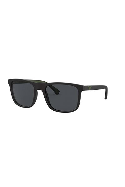 Emporio Armani Man Square Sunglasses- Ea 4129 - Lense Size:56mm - Matte Black